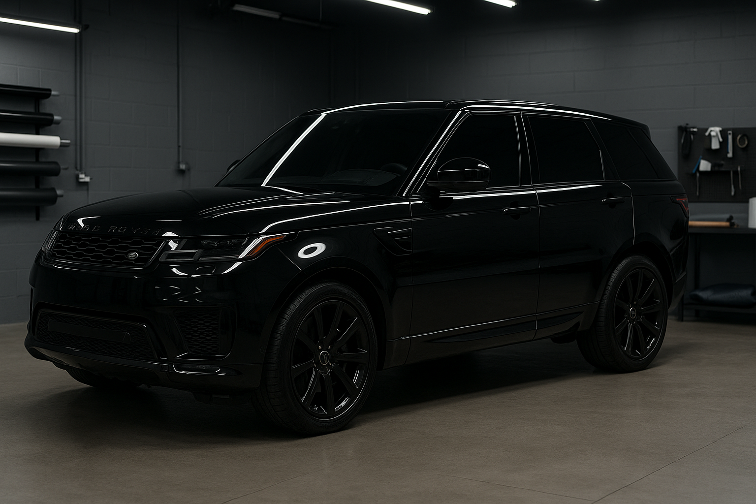 Schwarzer SUV Folierung